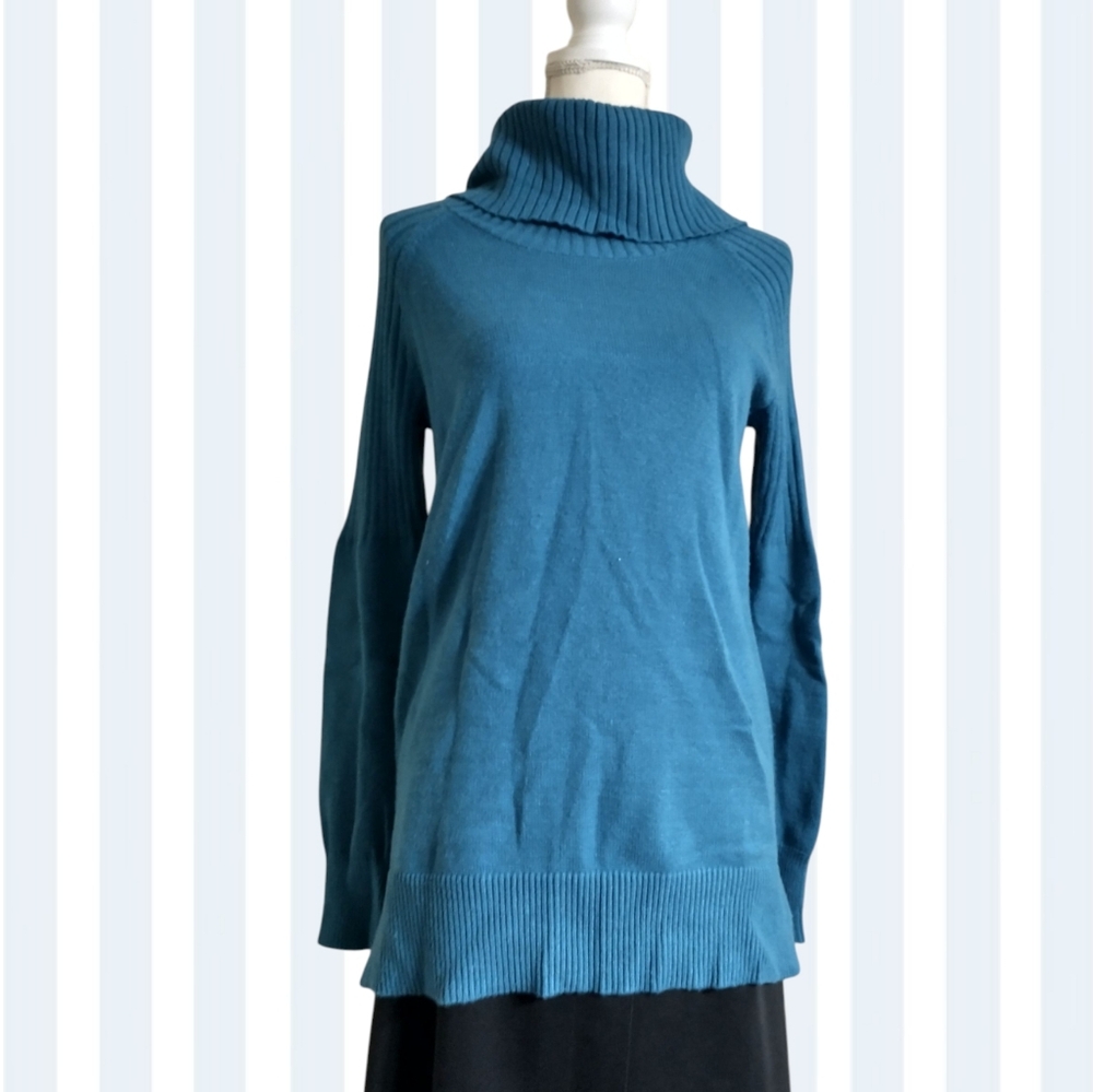 Turquoise Turtleneck Sweater